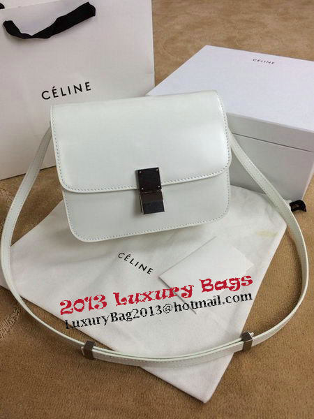 Celine Classic Box Small Flap Bag Smooth Leather C11042 OffWhite Celine Classic Box Small Flap Bag Smooth Leather C11042 OffWhite