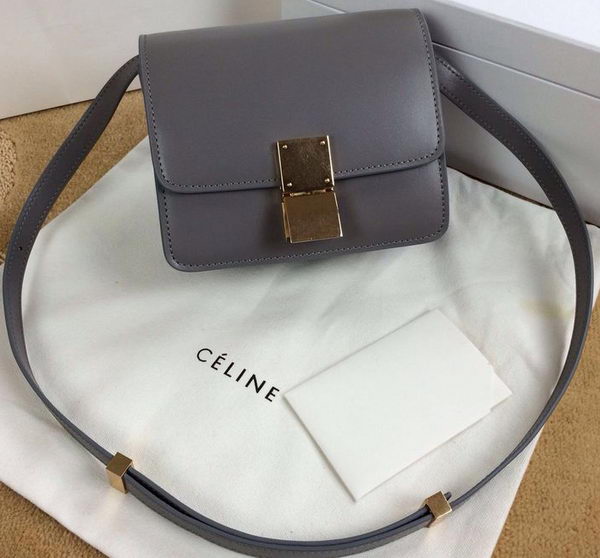 Celine Classic Box mini Flap Bag Smooth Leather C11041T Grey Celine Classic Box mini Flap Bag Smooth Leather C11041T Grey