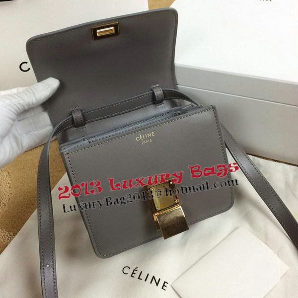 Celine Classic Box mini Flap Bag Smooth Leather C11041T Grey Celine Classic Box mini Flap Bag Smooth Leather C11041T Grey