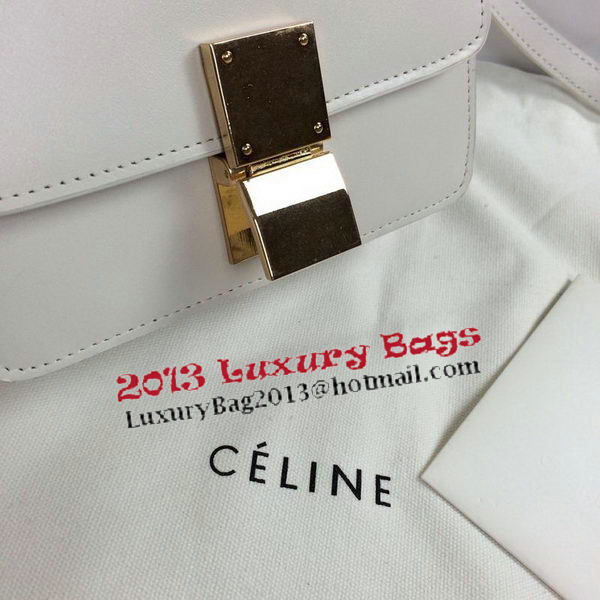 Celine Classic Box mini Flap Bag Smooth Leather C11041T White Celine Classic Box mini Flap Bag Smooth Leather C11041T White