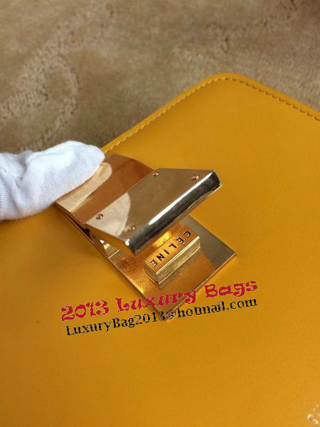 Celine Classic Box mini Flap Bag Smooth Leather C11041T Yellow Celine Classic Box mini Flap Bag Smooth Leather C11041T Yellow