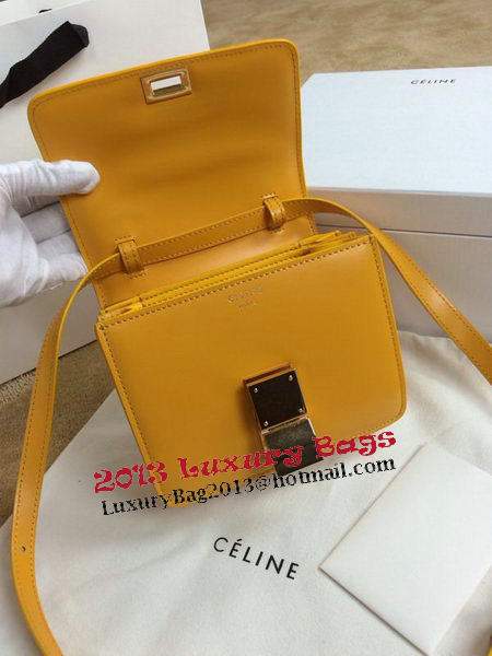 Celine Classic Box mini Flap Bag Smooth Leather C11041T Yellow Celine Classic Box mini Flap Bag Smooth Leather C11041T Yellow