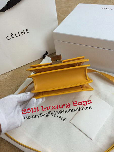 Celine Classic Box mini Flap Bag Smooth Leather C11041T Yellow Celine Classic Box mini Flap Bag Smooth Leather C11041T Yellow