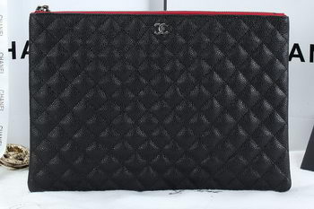 Chanel A6952 Clutch Bag Cannage Pattern Leather Black Chanel A6952 Clutch Bag Cannage Pattern Leather Black