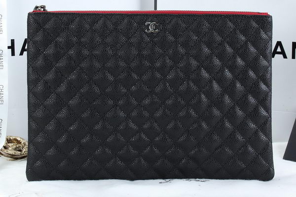 Chanel A6952 Clutch Bag Cannage Pattern Leather Black Chanel A6952 Clutch Bag Cannage Pattern Leather Black