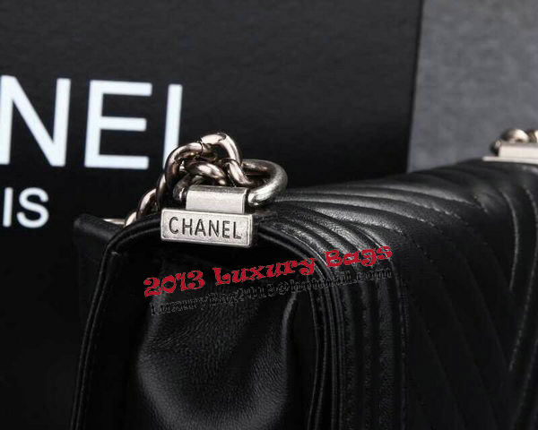 Boy Chanel Flap Shoulder Bag Herringbone Stitching CHA6817 Black Boy Chanel Flap Shoulder Bag Herringbone Stitching CHA6817 Black