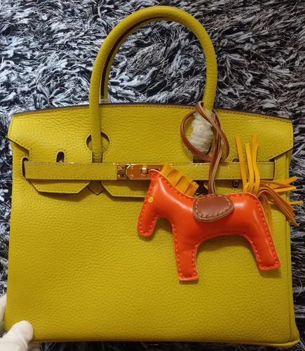Hermes Birkin 30CM Tote Bags Litchi Leather H30LI Lemon Hermes Birkin 30CM Tote Bags Litchi Leather H30LI Lemon