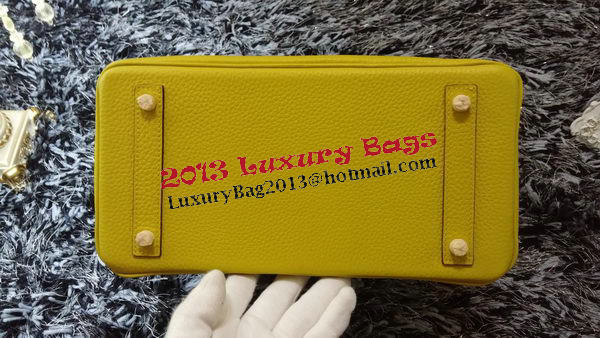 Hermes Birkin 30CM Tote Bags Litchi Leather H30LI Lemon Hermes Birkin 30CM Tote Bags Litchi Leather H30LI Lemon