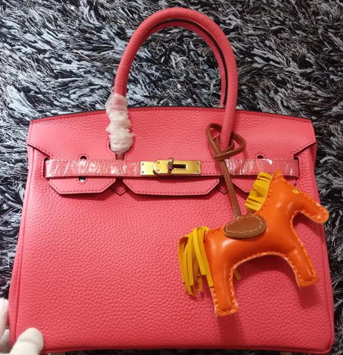 Hermes Birkin 30CM Tote Bags Litchi Leather H30LI Pink Hermes Birkin 30CM Tote Bags Litchi Leather H30LI Pink