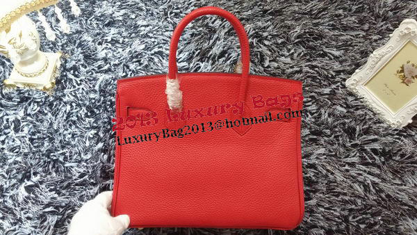 Hermes Birkin 30CM Tote Bags Litchi Leather H30LI Red Hermes Birkin 30CM Tote Bags Litchi Leather H30LI Red