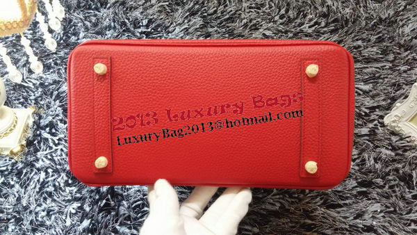 Hermes Birkin 30CM Tote Bags Litchi Leather H30LI Red Hermes Birkin 30CM Tote Bags Litchi Leather H30LI Red