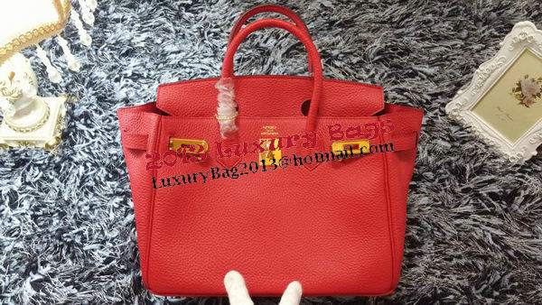 Hermes Birkin 30CM Tote Bags Litchi Leather H30LI Red Hermes Birkin 30CM Tote Bags Litchi Leather H30LI Red