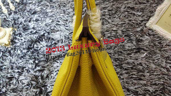 Hermes Birkin 35CM Tote Bag Litchi Leather HB35GL Lemon Hermes Birkin 35CM Tote Bag Litchi Leather HB35GL Lemon