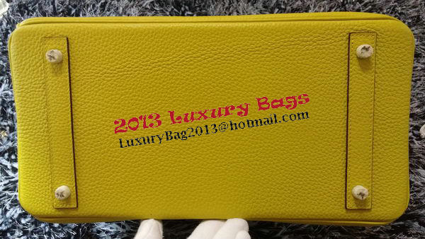 Hermes Birkin 35CM Tote Bag Litchi Leather HB35GL Lemon Hermes Birkin 35CM Tote Bag Litchi Leather HB35GL Lemon