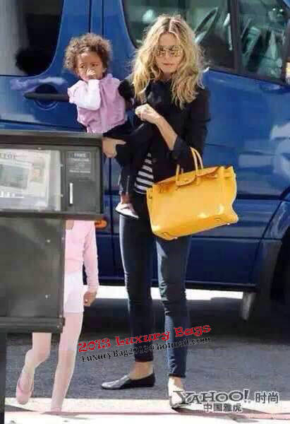 Hermes Birkin 35CM Tote Bag Litchi Leather HB35GL Lemon Hermes Birkin 35CM Tote Bag Litchi Leather HB35GL Lemon