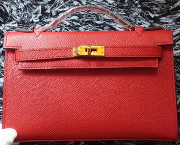 Hermes MINI Kelly 22cm Tote Bag Calf Leather K011 Red Hermes MINI Kelly 22cm Tote Bag Calf Leather K011 Red