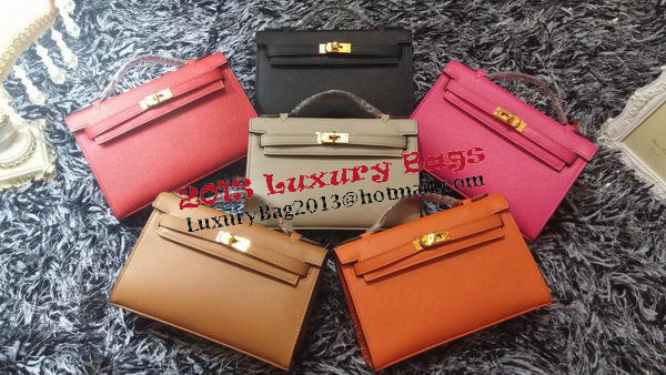 Hermes MINI Kelly 22cm Tote Bag Calf Leather K011 Red Hermes MINI Kelly 22cm Tote Bag Calf Leather K011 Red