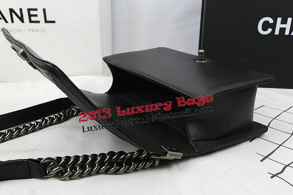 Boy Chanel Flap Bag Calfskin Chevron Quilting A67025 Black Boy Chanel Flap Bag Calfskin Chevron Quilting A67025 Black