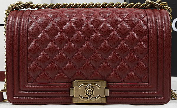 Boy Chanel Flap Bag Original Burgundy Cannage Pattern A67025 Gold Boy Chanel Flap Bag Original Burgundy Cannage Pattern A67025 Gold