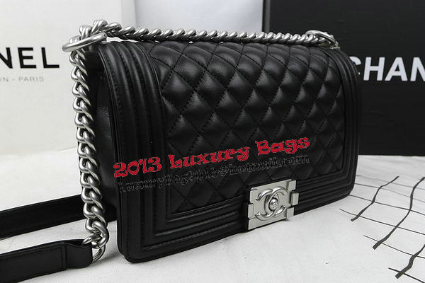 Boy Chanel Flap Bag Original Calfskin Leather A67025 Black Boy Chanel Flap Bag Original Calfskin Leather A67025 Black