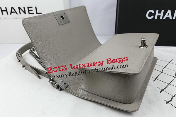 Boy Chanel Flap Bag Original Grey Cannage Pattern A67025 Silver Boy Chanel Flap Bag Original Grey Cannage Pattern A67025 Silver