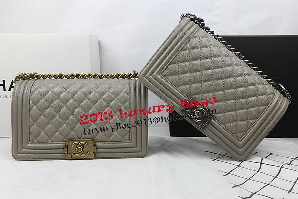 Boy Chanel Flap Bag Original Grey Cannage Pattern A67025 Silver Boy Chanel Flap Bag Original Grey Cannage Pattern A67025 Silver