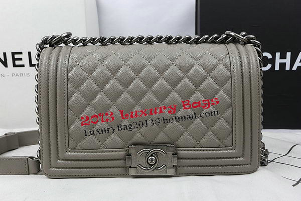 Boy Chanel Flap Bag Original Grey Cannage Pattern A67025 Silver Boy Chanel Flap Bag Original Grey Cannage Pattern A67025 Silver
