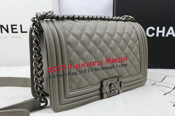 Boy Chanel Flap Bag Original Grey Cannage Pattern A67025 Silver Boy Chanel Flap Bag Original Grey Cannage Pattern A67025 Silver