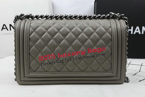 Boy Chanel Flap Bag Original Grey Cannage Pattern A67025 Silver Boy Chanel Flap Bag Original Grey Cannage Pattern A67025 Silver