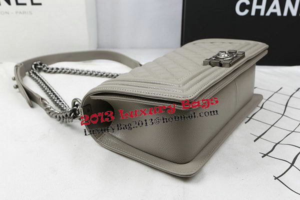 Boy Chanel Flap Bag Original Grey Cannage Pattern A67025 Silver Boy Chanel Flap Bag Original Grey Cannage Pattern A67025 Silver