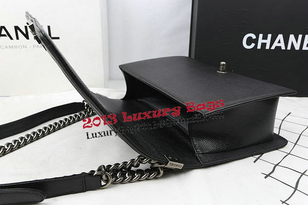 Boy Chanel Flap Bags Original Black Cannage Pattern A67088 Silver Boy Chanel Flap Bags Original Black Cannage Pattern A67088 Silver