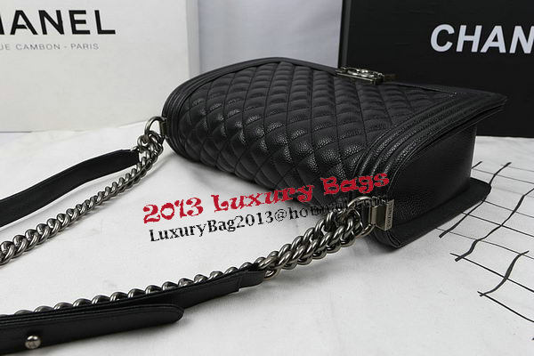 Boy Chanel Flap Bags Original Black Cannage Pattern A67088 Silver Boy Chanel Flap Bags Original Black Cannage Pattern A67088 Silver