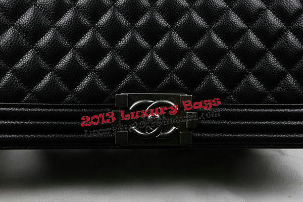 Boy Chanel Flap Bags Original Black Cannage Pattern A67088 Silver Boy Chanel Flap Bags Original Black Cannage Pattern A67088 Silver