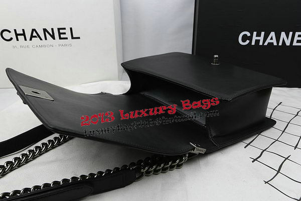 Boy Chanel Flap Bags Original Black Sheepskin Leather A67088 Silver Boy Chanel Flap Bags Original Black Sheepskin Leather A67088 Silver