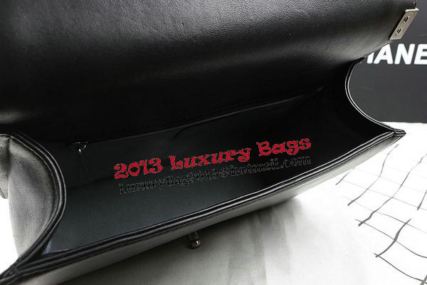 Boy Chanel Flap Bags Original Black Sheepskin Leather A67088 Silver Boy Chanel Flap Bags Original Black Sheepskin Leather A67088 Silver