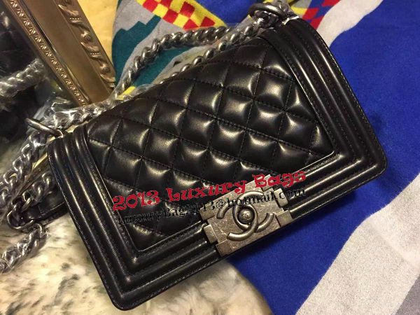 Boy Chanel Flap Shoulder Bags Sheepskin Leather A67085 Black Boy Chanel Flap Shoulder Bags Sheepskin Leather A67085 Black