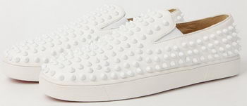 Christian Louboutin Casual Shoes Sheepskin Leather CL905 White