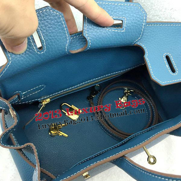 Hermes Birkin 25CM Tote Bag Original Leather H25T Blue Hermes Birkin 25CM Tote Bag Original Leather H25T Blue