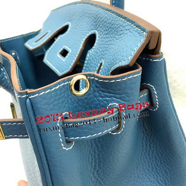 Hermes Birkin 25CM Tote Bag Original Leather H25T Blue Hermes Birkin 25CM Tote Bag Original Leather H25T Blue