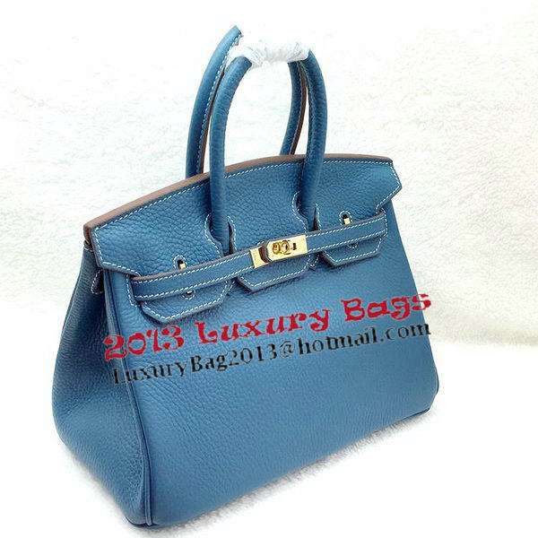 Hermes Birkin 25CM Tote Bag Original Leather H25T Blue Hermes Birkin 25CM Tote Bag Original Leather H25T Blue