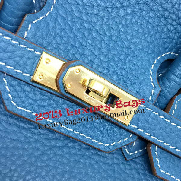 Hermes Birkin 25CM Tote Bag Original Leather H25T Blue Hermes Birkin 25CM Tote Bag Original Leather H25T Blue