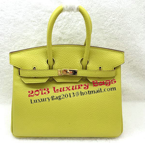 Hermes Birkin 25CM Tote Bag Original Leather H25T Lemon Hermes Birkin 25CM Tote Bag Original Leather H25T Lemon