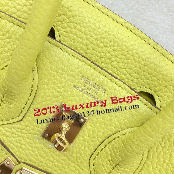 Hermes Birkin 25CM Tote Bag Original Leather H25T Lemon Hermes Birkin 25CM Tote Bag Original Leather H25T Lemon