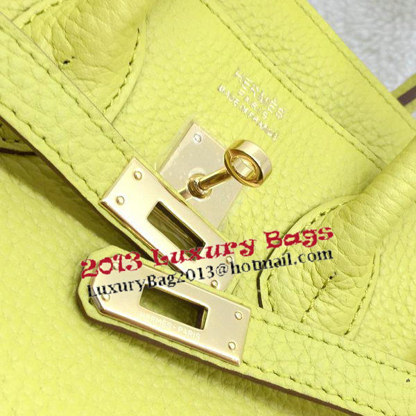 Hermes Birkin 25CM Tote Bag Original Leather H25T Lemon Hermes Birkin 25CM Tote Bag Original Leather H25T Lemon