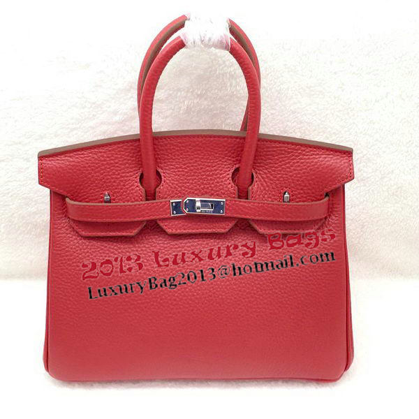Hermes Birkin 25CM Tote Bag Original Leather H25T Red Hermes Birkin 25CM Tote Bag Original Leather H25T Red