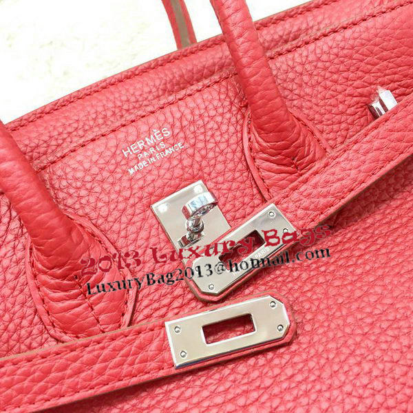 Hermes Birkin 25CM Tote Bag Original Leather H25T Red Hermes Birkin 25CM Tote Bag Original Leather H25T Red