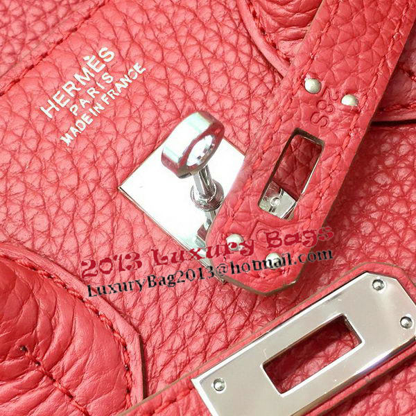 Hermes Birkin 25CM Tote Bag Original Leather H25T Red Hermes Birkin 25CM Tote Bag Original Leather H25T Red