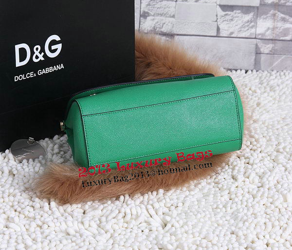 Dolce & Gabbana SICILY Calfskin Tote Bag BB4136 Green Dolce & Gabbana SICILY Calfskin Tote Bag BB4136 Green