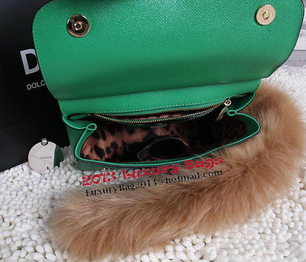 Dolce & Gabbana SICILY Calfskin Tote Bag BB4136 Green Dolce & Gabbana SICILY Calfskin Tote Bag BB4136 Green