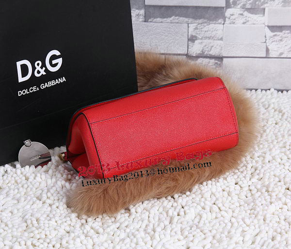 Dolce & Gabbana SICILY Calfskin Tote Bag BB4136 Red Dolce & Gabbana SICILY Calfskin Tote Bag BB4136 Red